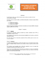 REGLEMENT INTERIEUR SERVICE DE CANTINE SCOLAIRE 2018