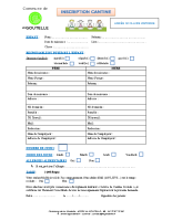 Fiche inscription cantine 2025-2026