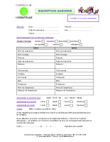 Fiche inscription garderie 2025-2026